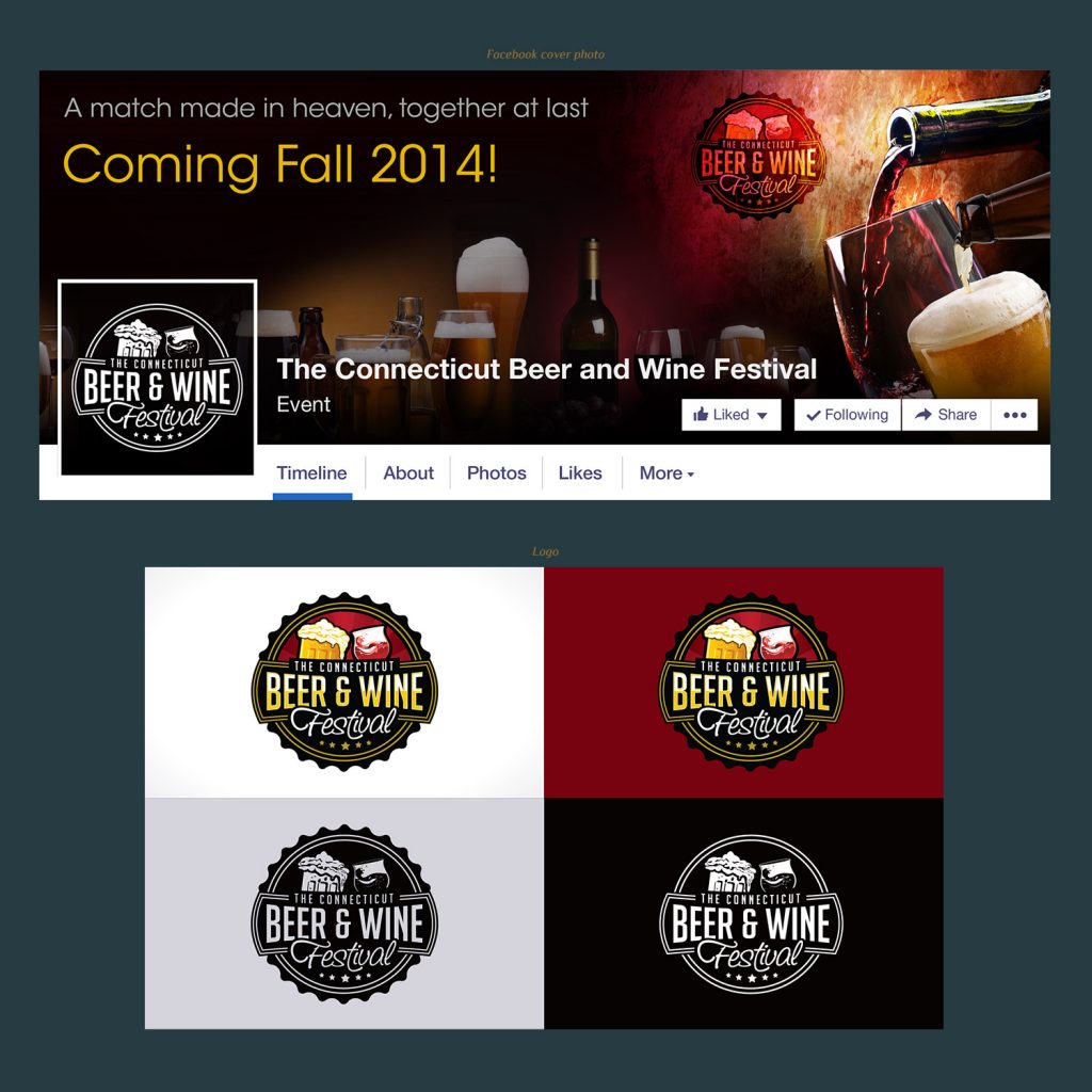 Facebook cover photo and logo design for a beer and wine festival made by Social Wanted