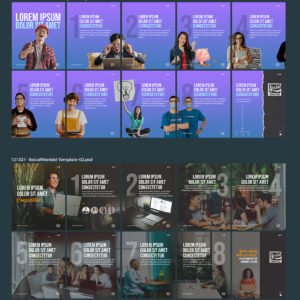 Instagram Carousel Templates Set#1